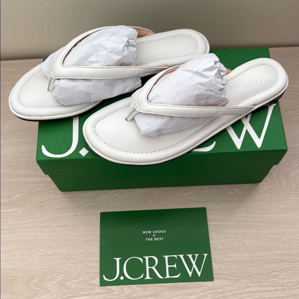 J.Crew sandals in white leather nwt
